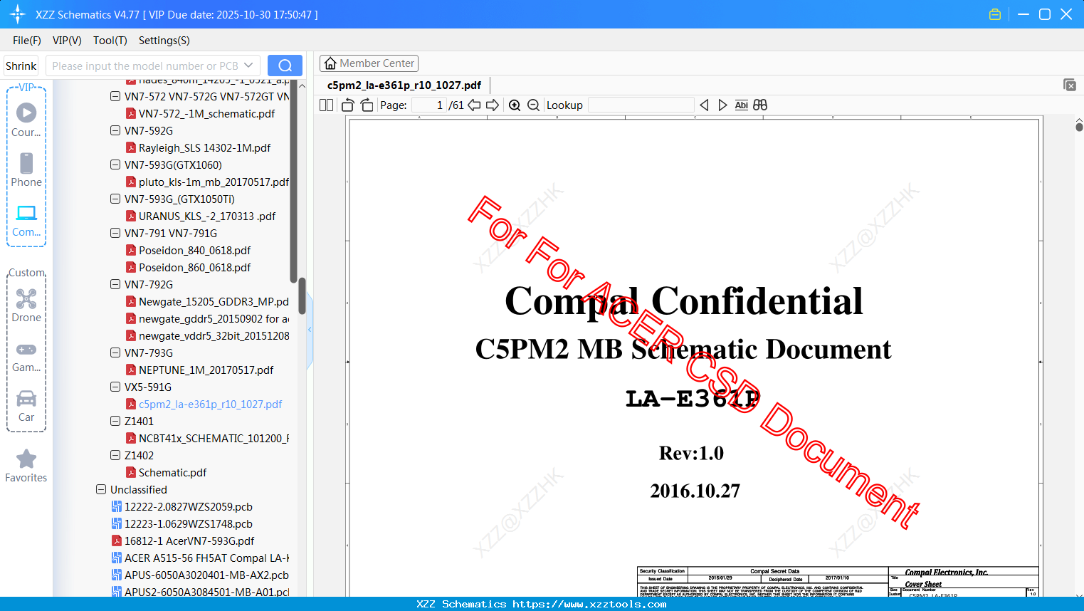 Laptop ACER C5pm2_la-e361p_r10_1027
